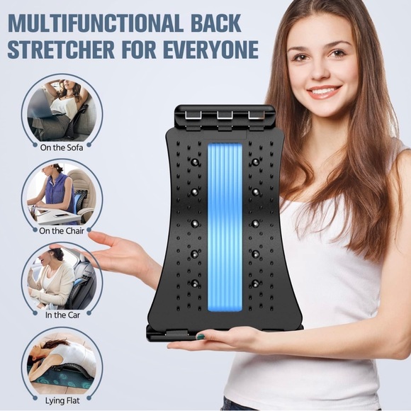 Back Stretcher, Multi-Level Back Stretcher, Upper and Lower Back Pain Relief Dev - Picture 5 of 8